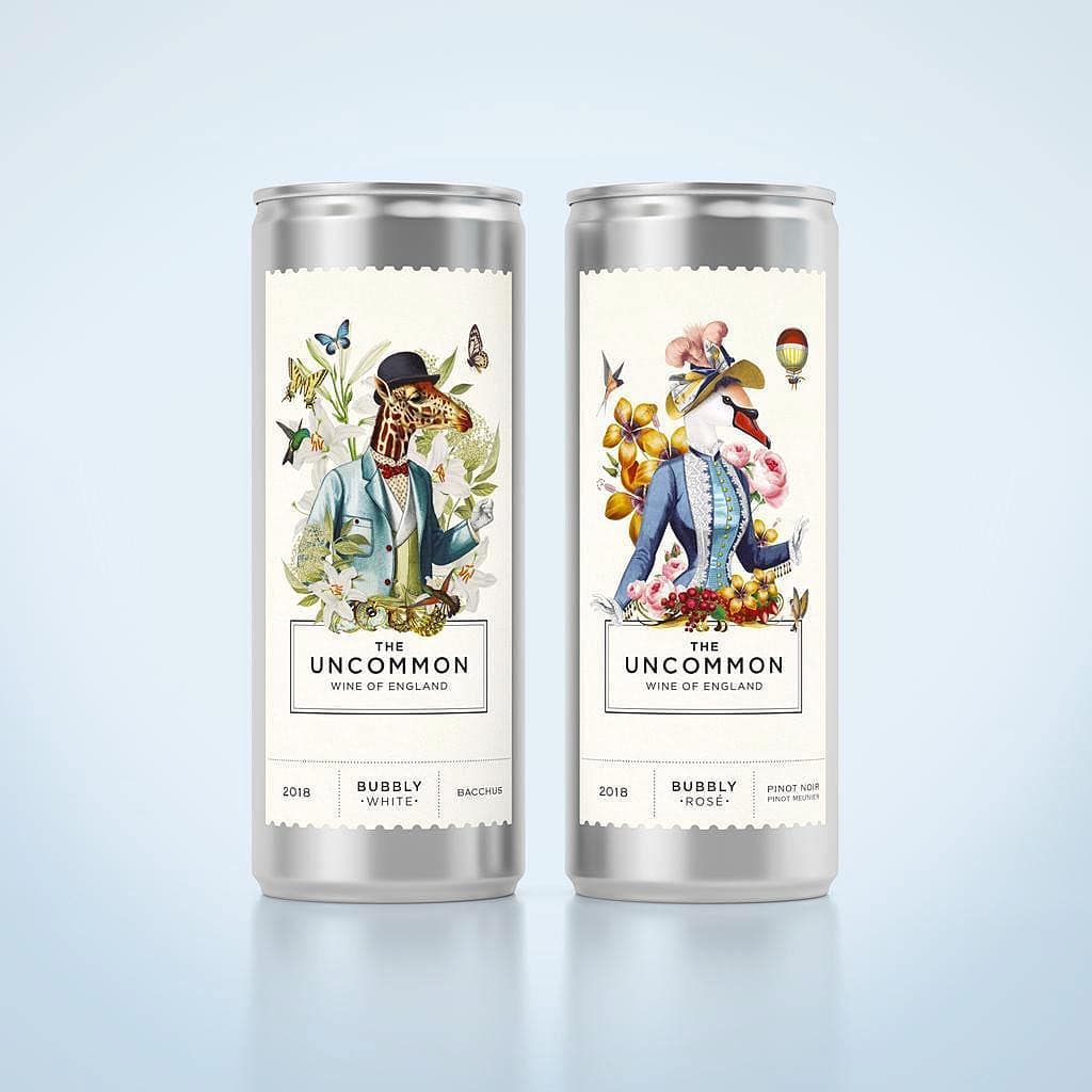 🚨 #brandanorak🏅 
Much appreciation goes to Gerald and Eleanor. 
When we saw the brand that @wearetheuncommon have created, we shouted “awesome!” Their illustrations are quirky and quintessentially British, just like their wine and can. Go buy a can and see! Great inspiring work. 
#geraldsonice #englishwine #brandinspiration  #packagingdesign