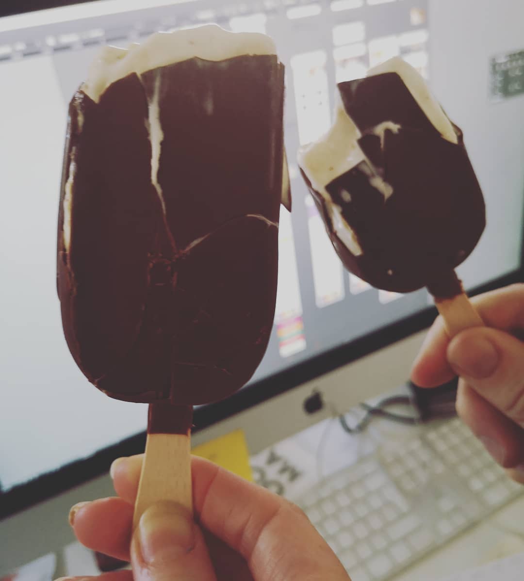 This is how our meetings roll today… #agencylife #weremelting #icecreamtime